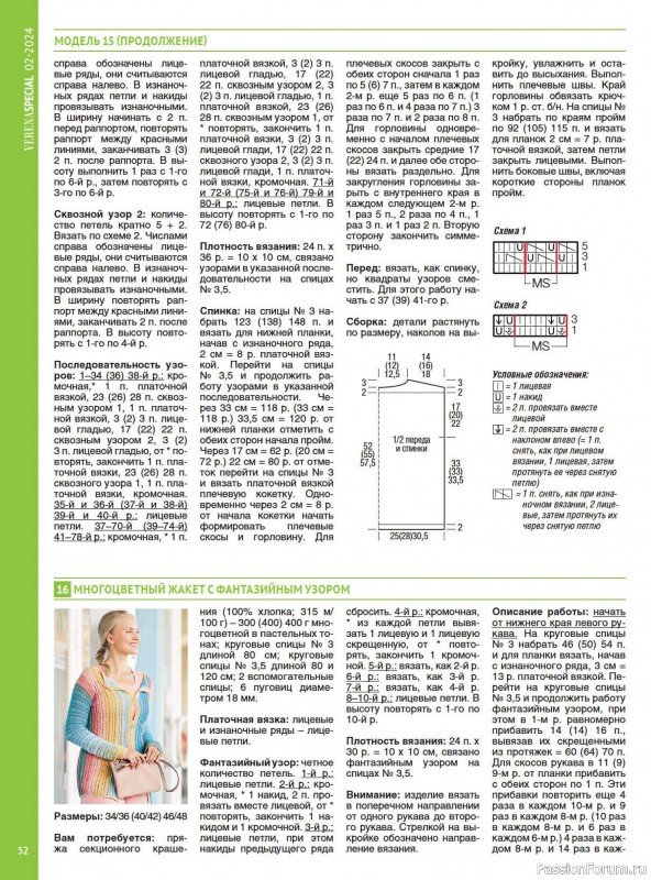 Вязаные модели в журнале «Модное вязание №2 2024»