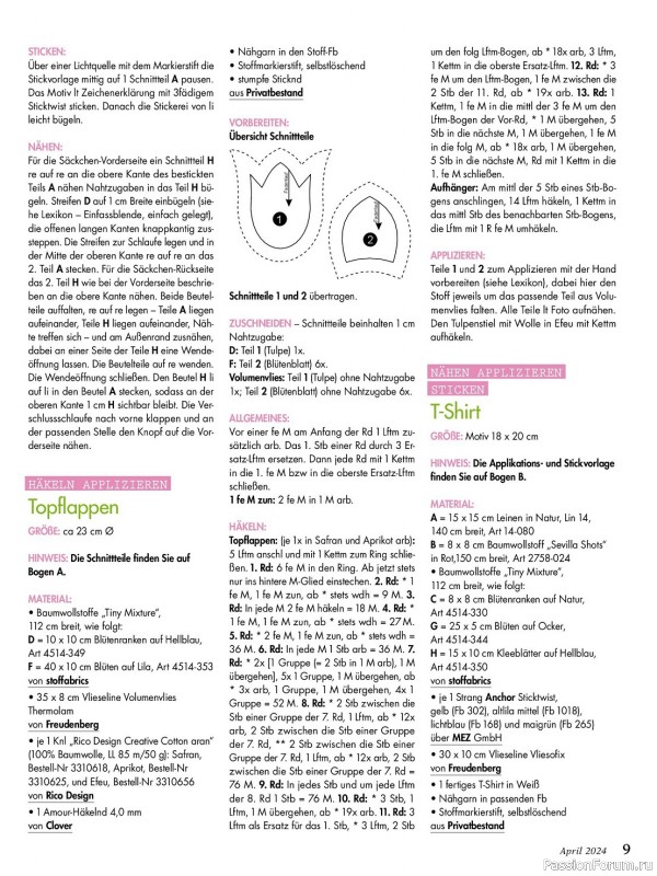 Коллекция проектов для рукодельниц в журнале «Anna №4 2024 Germany»