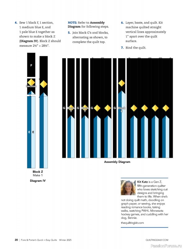 Коллекция проектов для рукодельниц в журнале «Quick+Easy Quilts - Winter 2025»