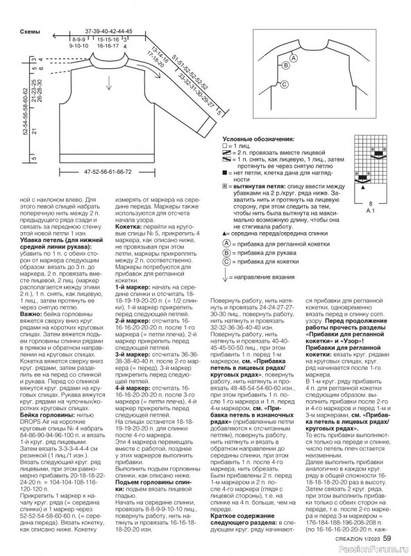 Вязаные модели в журнале «Creazion №1 2023»