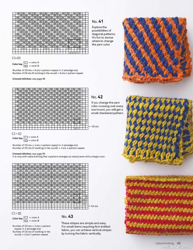 Вязаные проекты в книге «55 Fantastic Japanese Knitting Stitches»