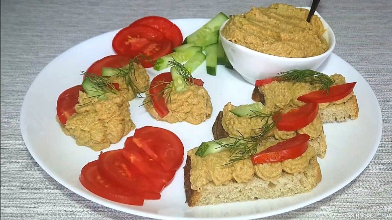 Куриный паштет из печени и куриной грудки