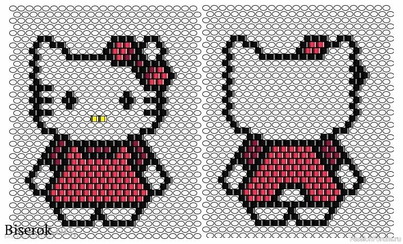 Схема hello kitty из бисера