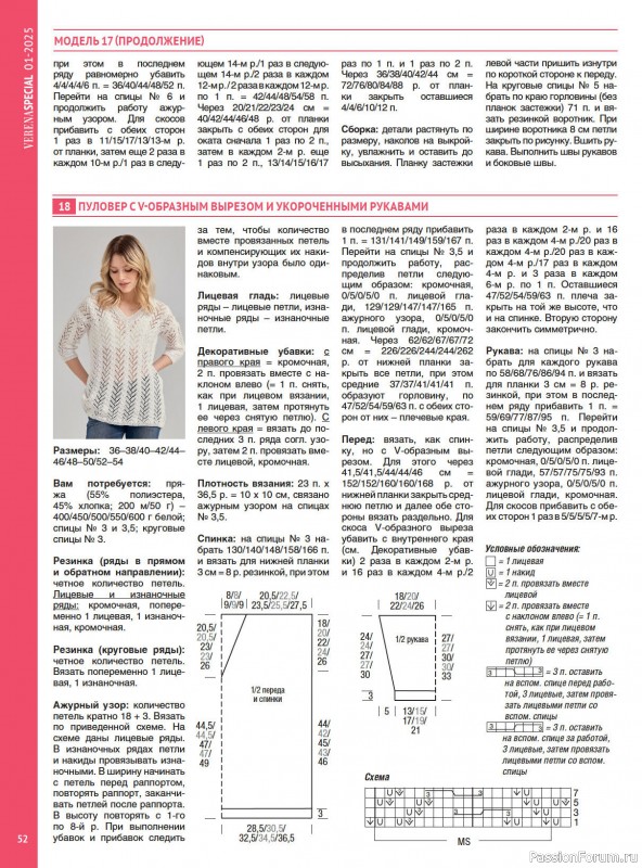 Вязаные модели в журнале VERENA. Модное вязание 1/2025