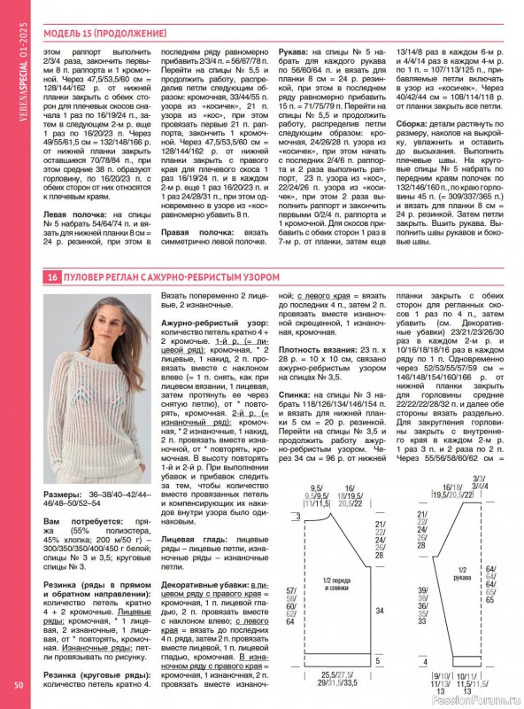 Вязаные модели в журнале VERENA. Модное вязание 1/2025