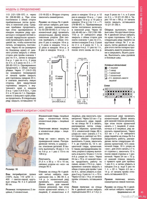 Вязаные модели в журнале VERENA. Модное вязание 1/2025