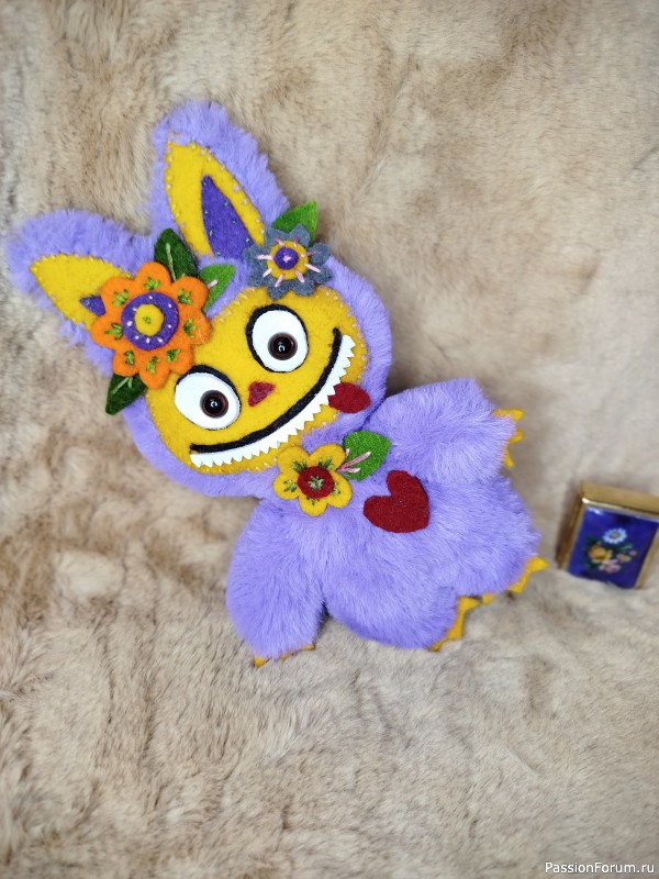 Монстрик а-ля Лабубу, выкройка