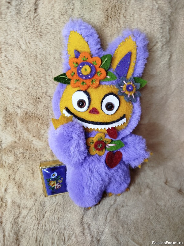 Монстрик а-ля Лабубу, выкройка