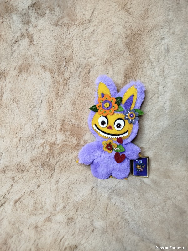 Монстрик а-ля Лабубу, выкройка