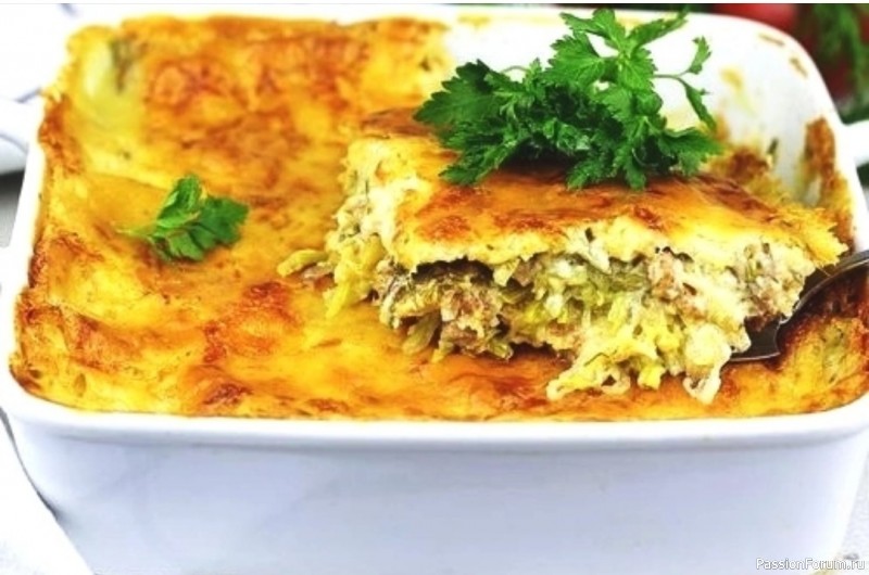 Запеканка из кабачков с беконом