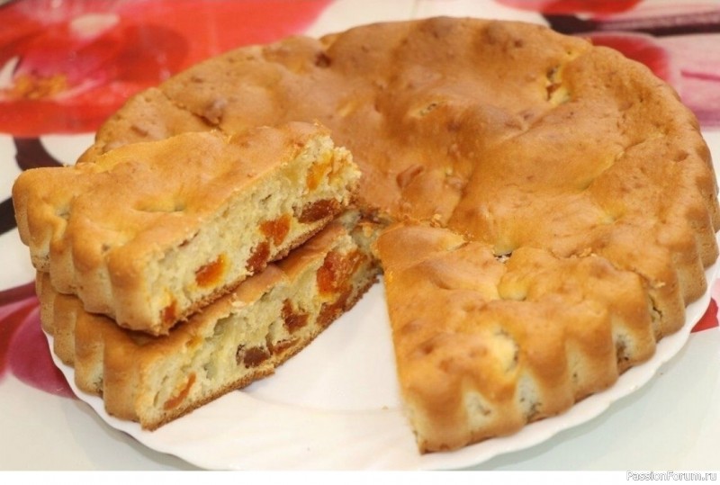 Пирог с курагой