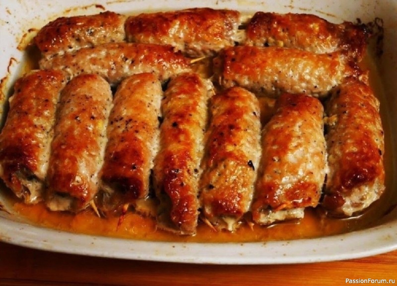 ​Мясные пальчики с грибами