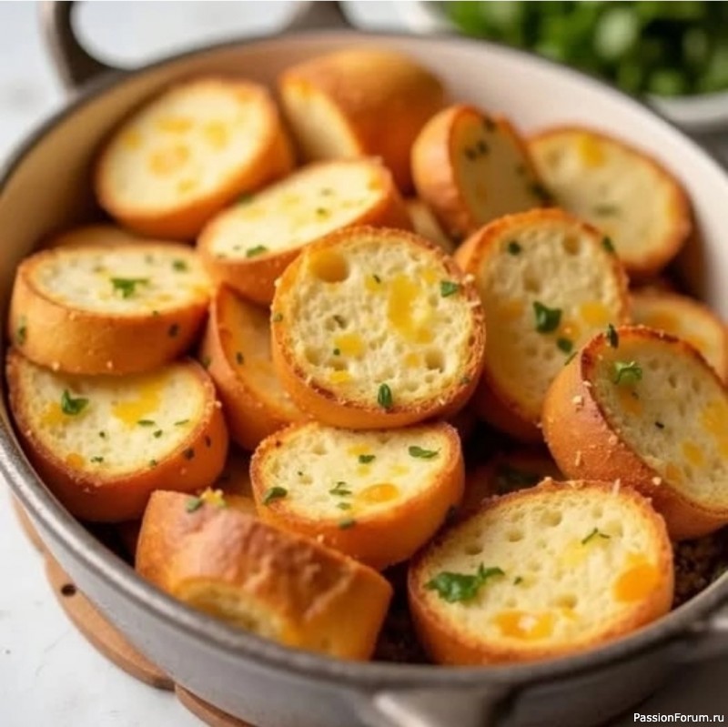​Чесночные гренки с сыром