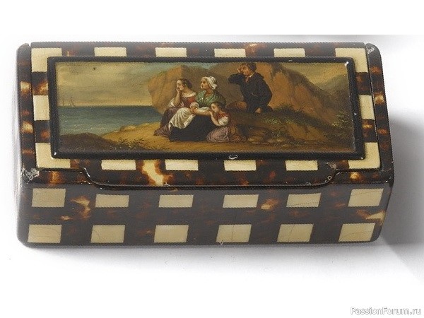 Русская лаковая миниатюра XIX века. Завод Лукутина.