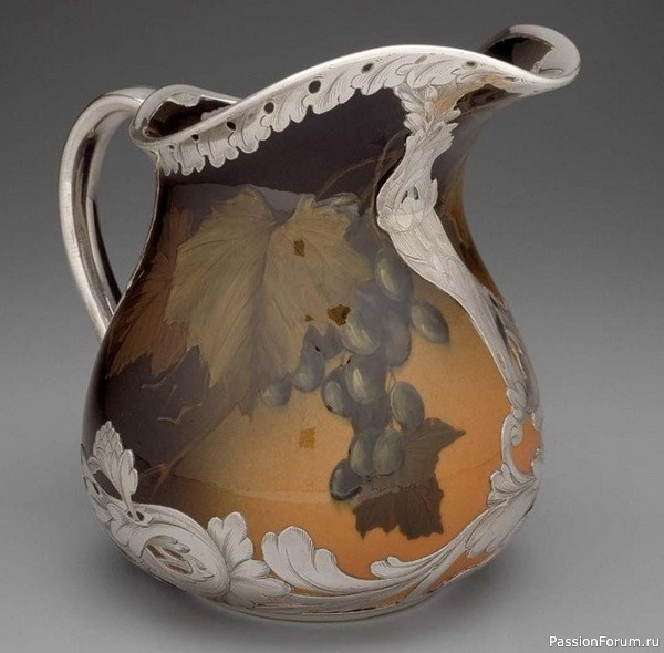 Керамика Rookwood Pottery в серебряной оправе