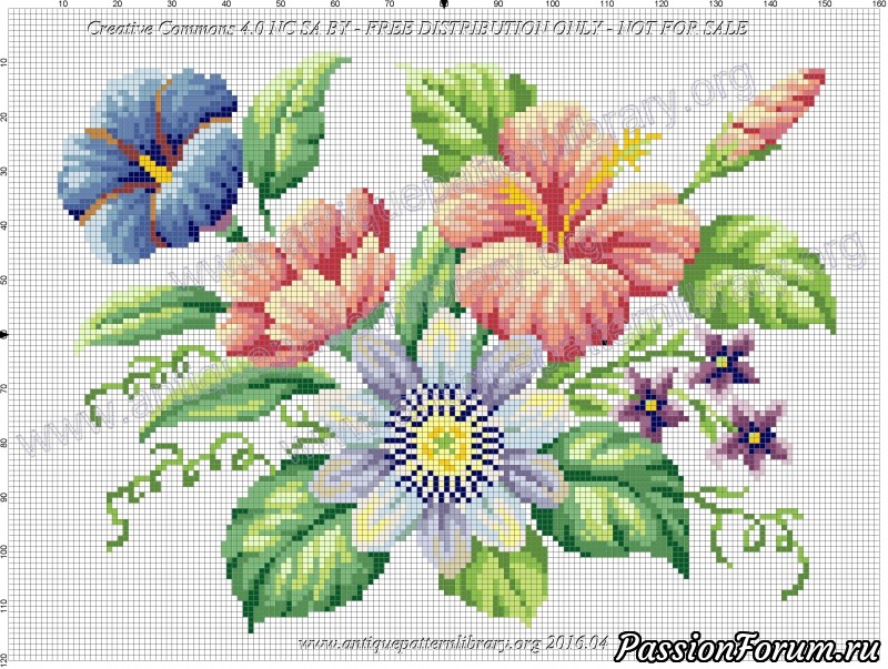 Вышивка крестом — красивые старинные схемы Petit Point