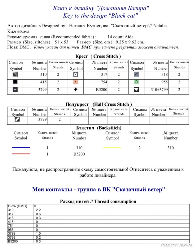 «Багира» — бесплатная схема вышивки