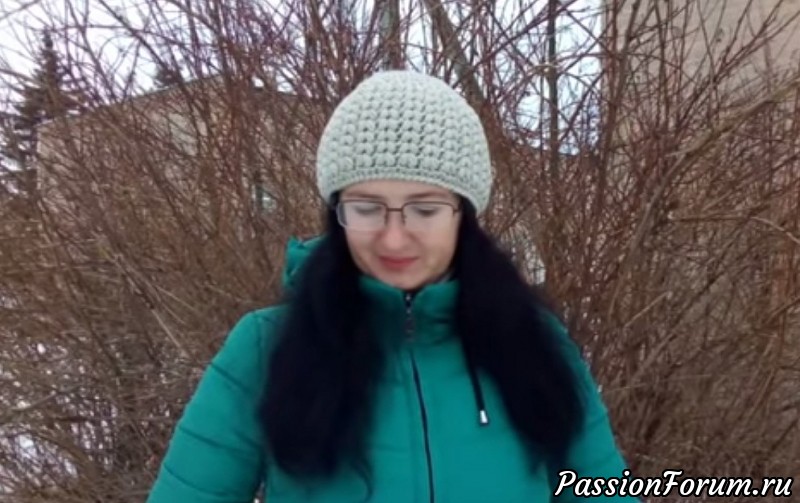 Шапка &quot;Жемчужинка&quot; крючком.