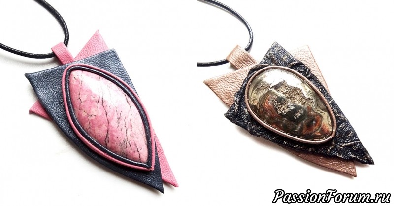 Красивое хобби. Натуральные камни в коже.