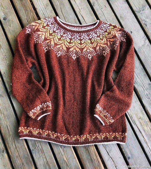 Джемпер. МК Wisteria sweater, платное описание. Все страны.