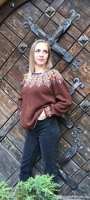 Джемпер. МК Wisteria sweater, платное описание. Все страны.