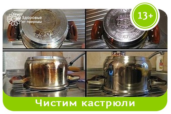 Чистим кастрюли