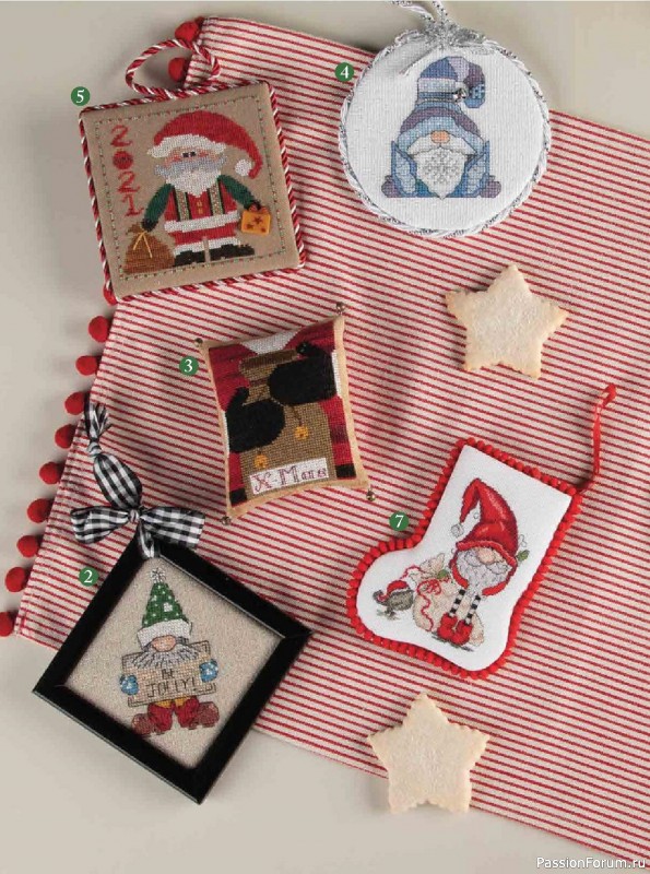 Жрнал "Just CrossStitch - Christmas Ornaments" 2021. Много схем!