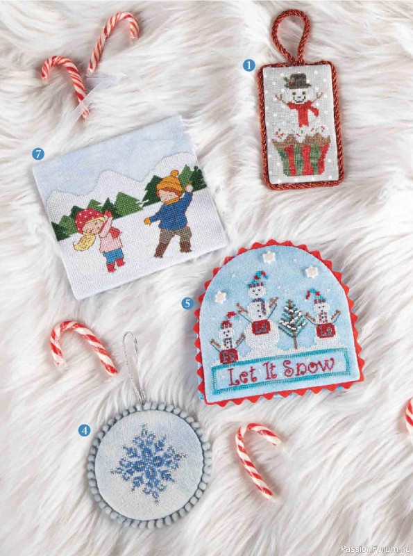 Жрнал "Just CrossStitch - Christmas Ornaments" 2021. Много схем!