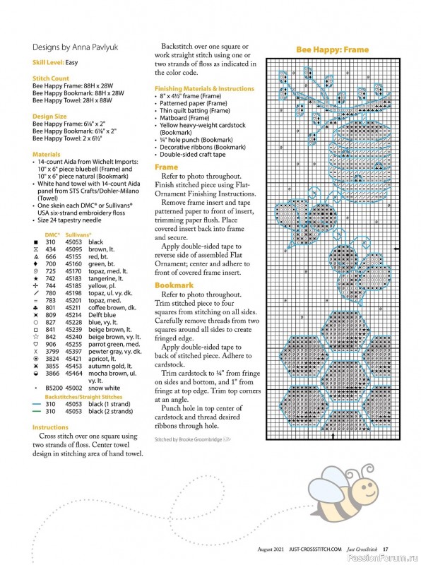 Схемы из журнала "Just CrossStitch" August 2021