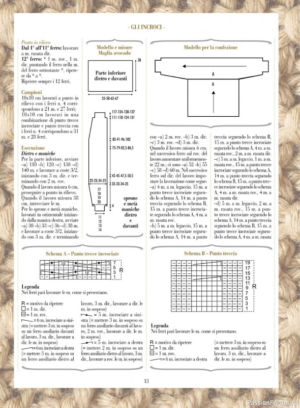 Схемы из журнала Piu Maglia №23 2021