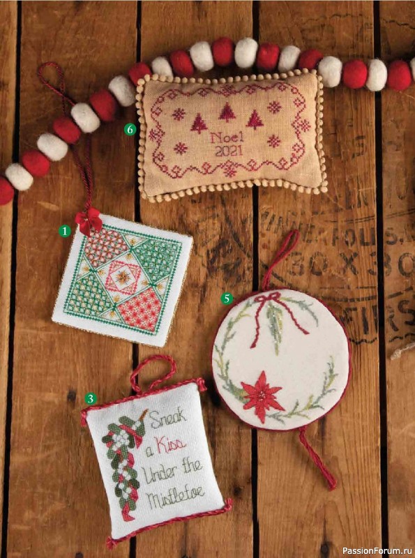 Жрнал "Just CrossStitch - Christmas Ornaments" 2021. Много схем!