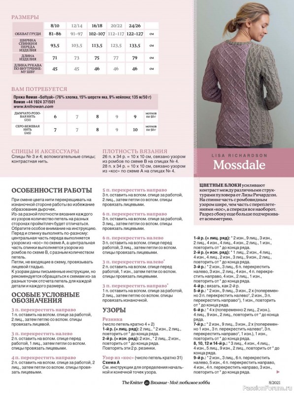 Журнал "The Knitter" №8 2021. Схемы