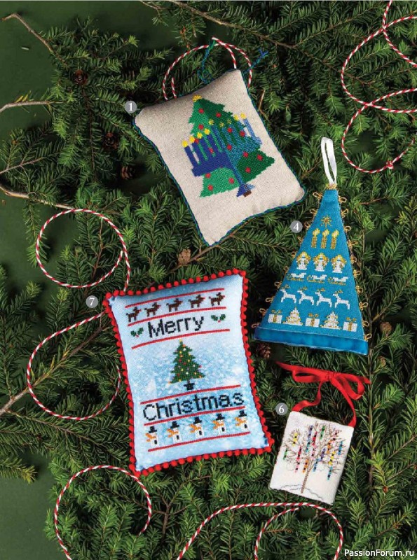 Жрнал "Just CrossStitch - Christmas Ornaments" 2021. Много схем!