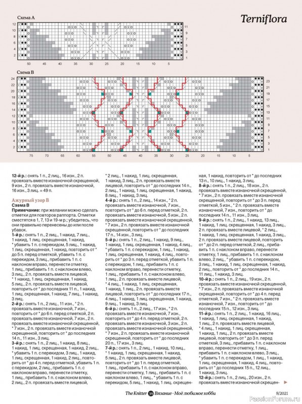 Журнал "The Knitter" №8 2021. Схемы