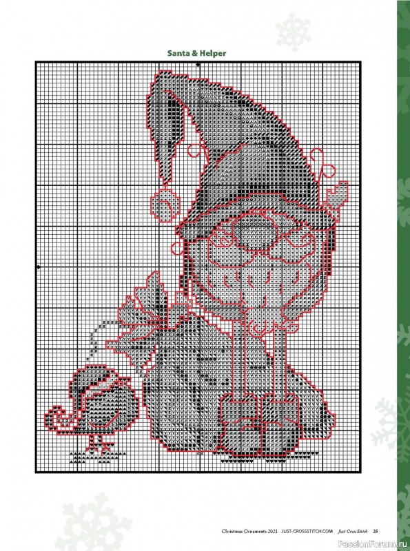 Жрнал "Just CrossStitch - Christmas Ornaments" 2021. Много схем!