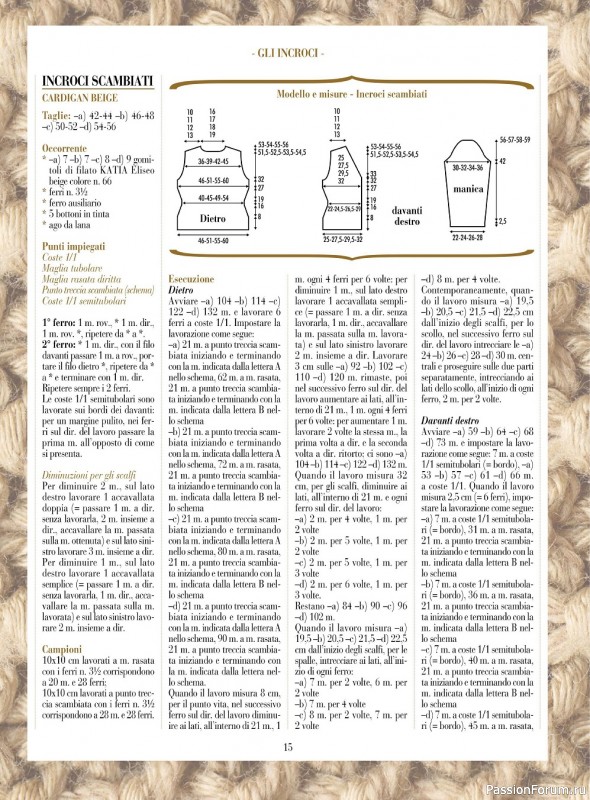 Схемы из журнала Piu Maglia №23 2021