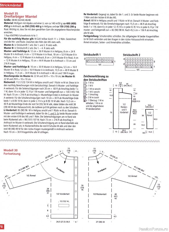 Много идей и схем в журнале "Strickmode - Strickjacken MS" 025 2021