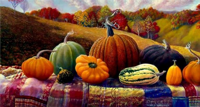 Осенний натюрморт с цветами фото