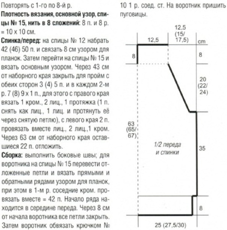 Жилет спицами