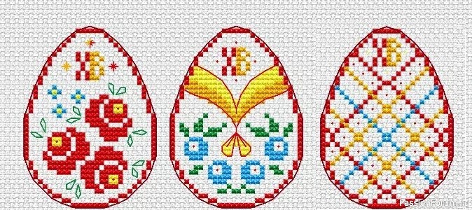 Пасхальная салфетка и крашенки