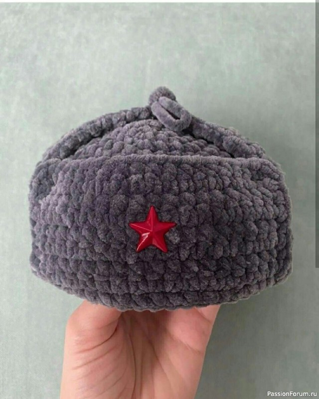 Шапка ушанка крючком. Описание