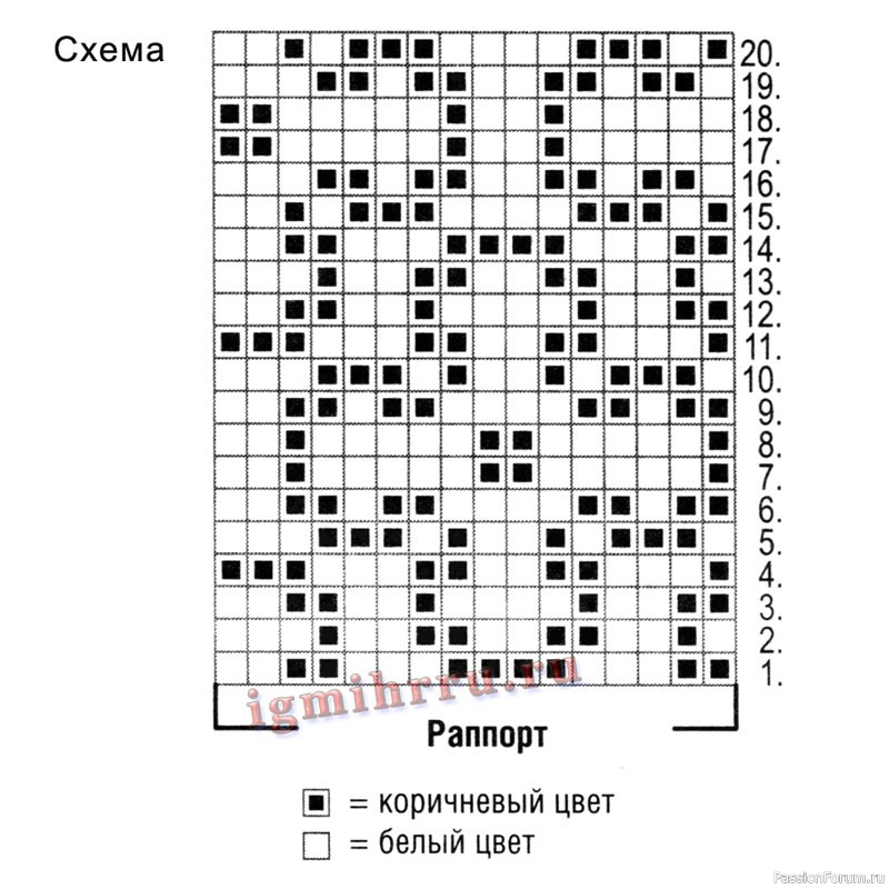 Шапка с жаккардовыми цветочками. Схема и описание