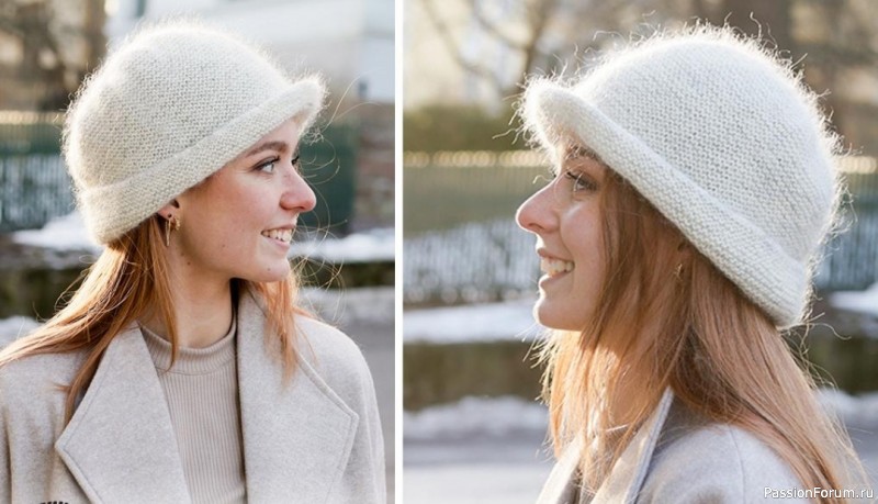 Шапка "Winter Lake" спицами. Описание