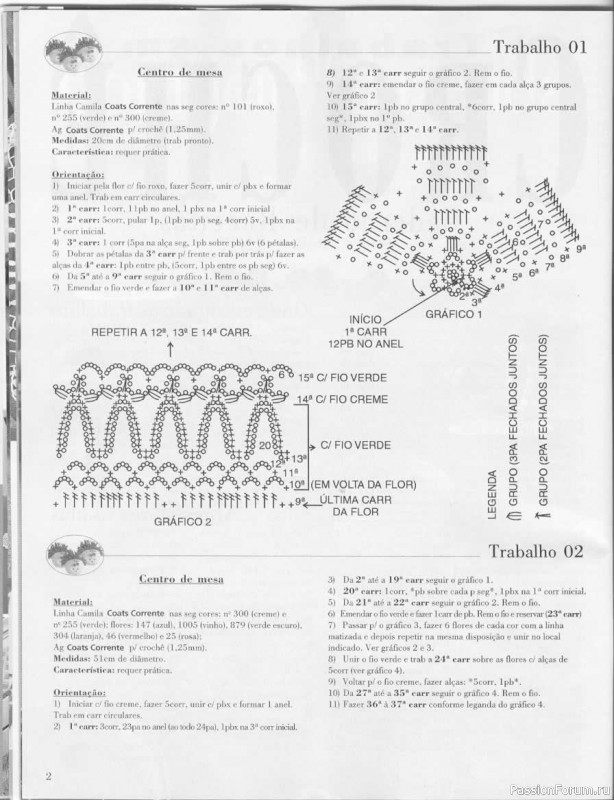 Trabalhos em Croche - работы крючком