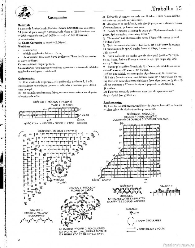 Trabalhos em Croche - работы крючком