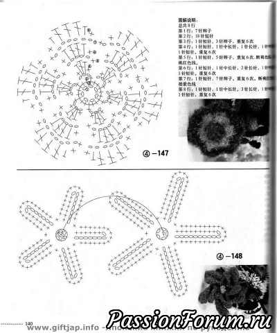 Цветочные мотивы крючком