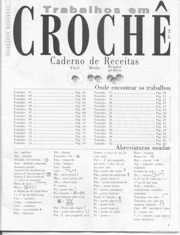 Trabalhos em Croche - работы крючком