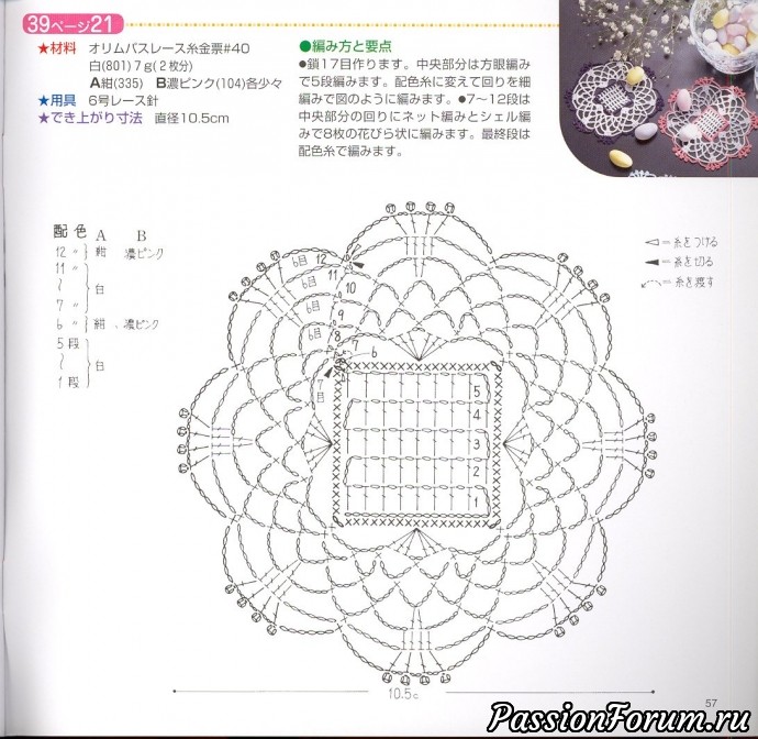 Схемы салфеток крючком из японских журналов