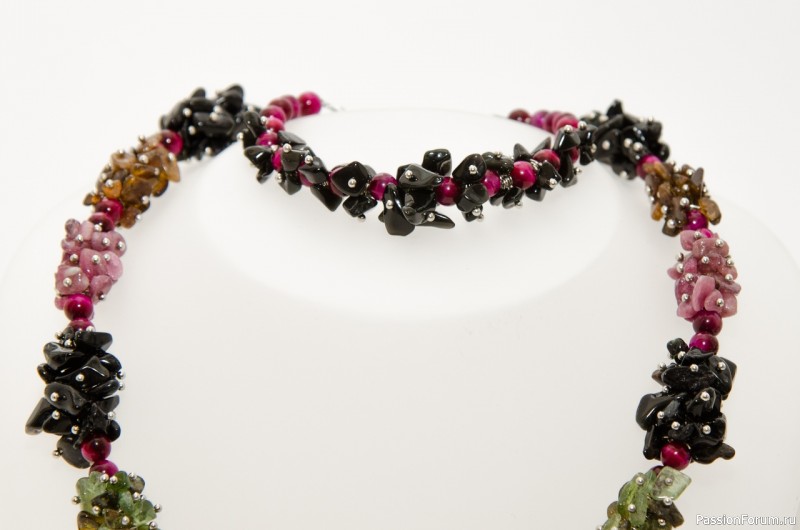 Авторские украшения с натуральными разноцветными турмалинами