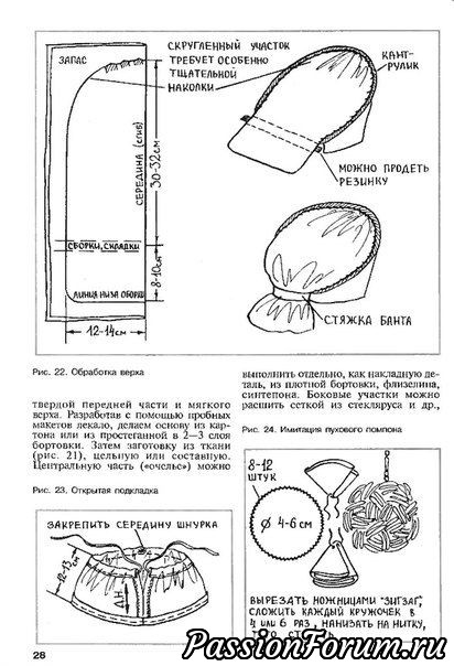 Модели с выкройками, детали кроя из интернета.